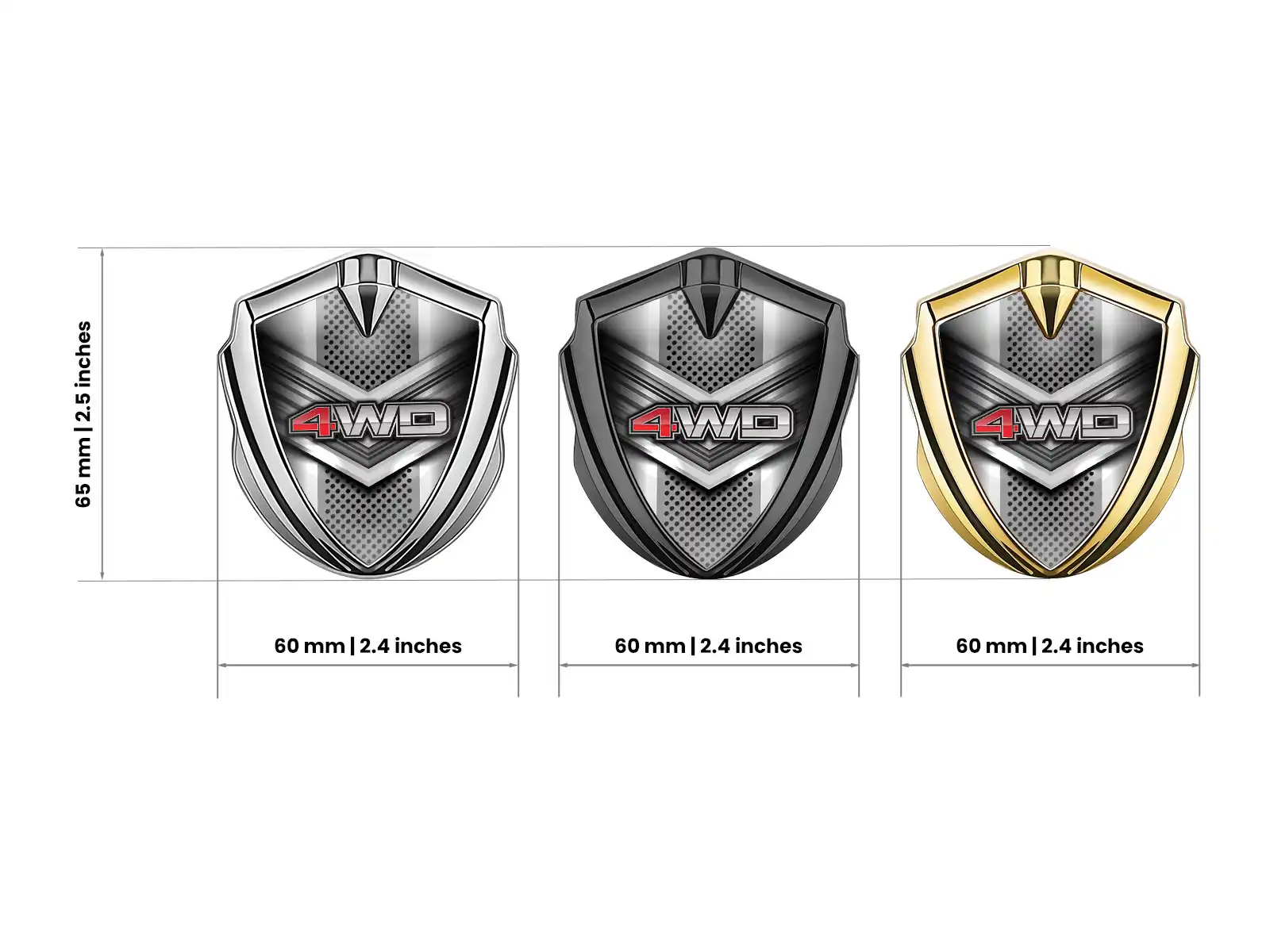 Emblem Car Badge Minimal Design Universal Fit